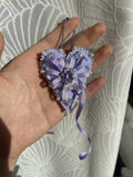 Personalized Handmade Purple Felt Heart Pendant Holiday Gift