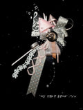 Pink Gothic Lace Pearl Handmade Corsage Brooch