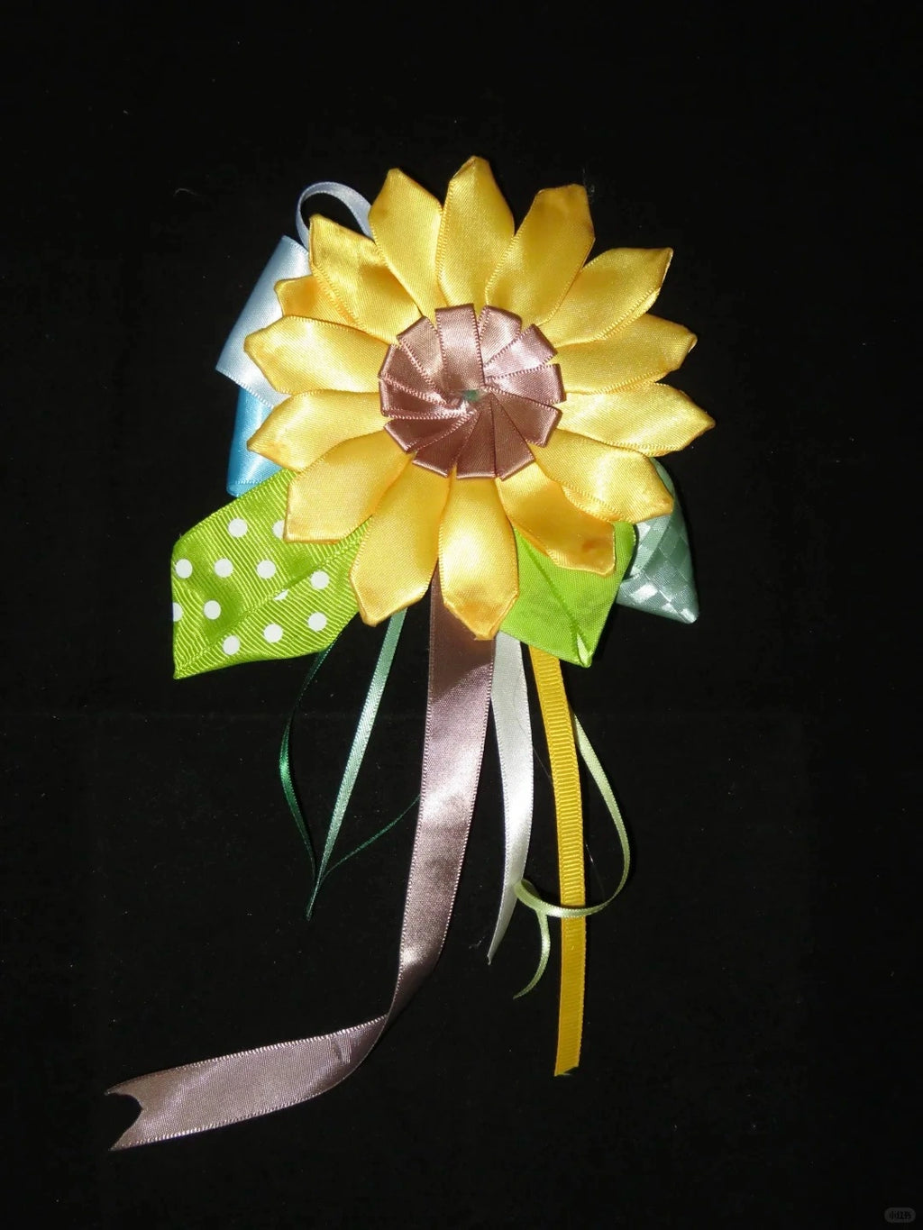 Sunflower Floral Ribbon Decorative Corsage Pin