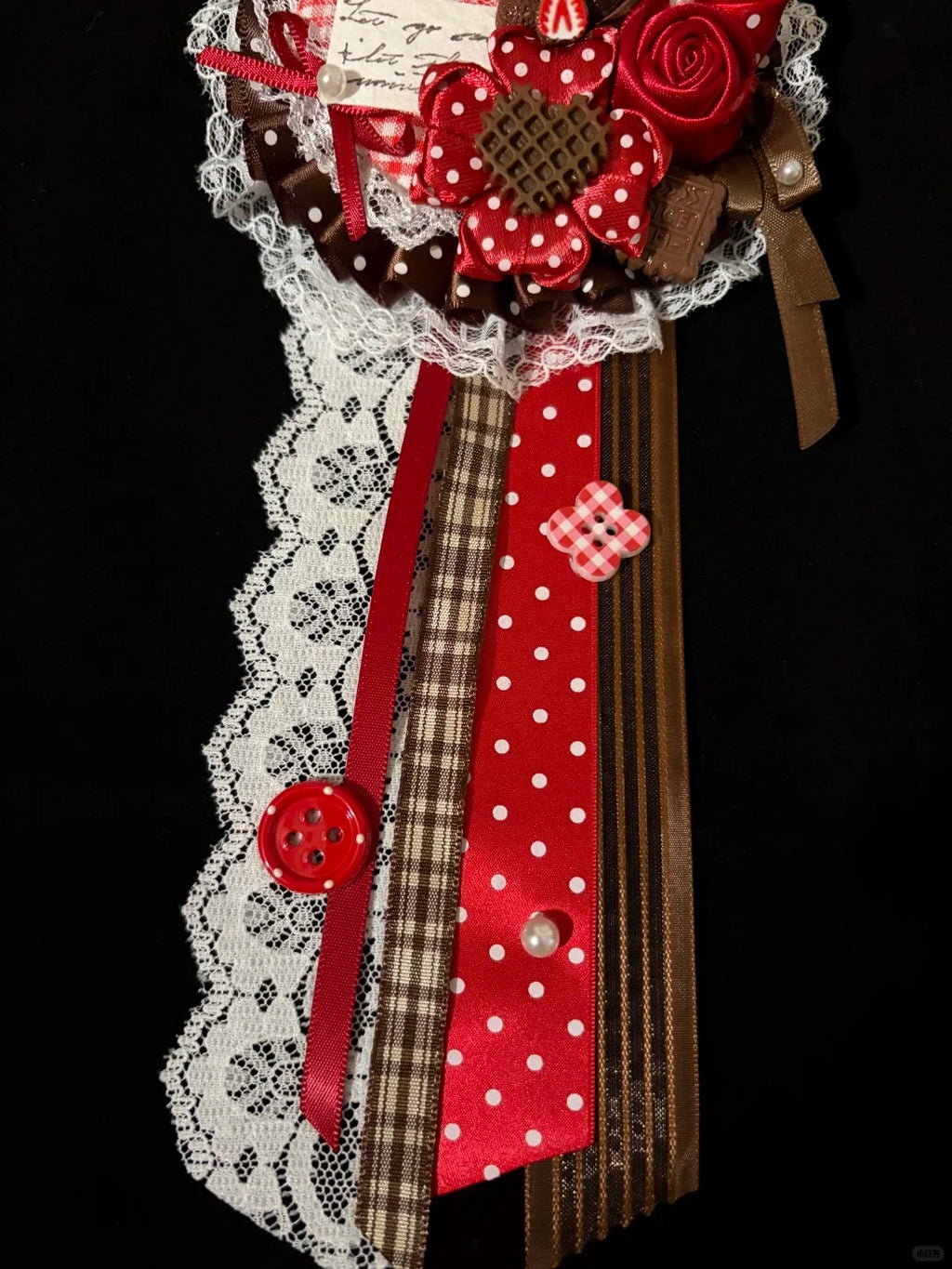 Cocoa Cherry Themed Handcrafted Lolita Dress Brooch