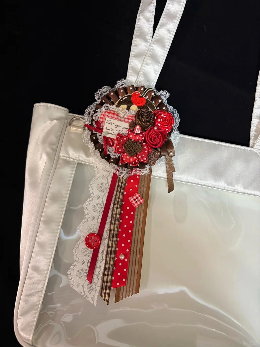 Cocoa Cherry Themed Handcrafted Lolita Dress Brooch