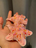 Christmas Tree Hanging Sweet Pink Beaded Five-pointed Star Bag Charm