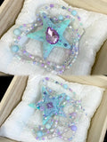Star Necklace Teardrop Crystal Multi Color Beaded Chain Pendant