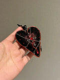 Y2K Vintage Beaded Felt Heart Handmade Bag Hanging Keychain