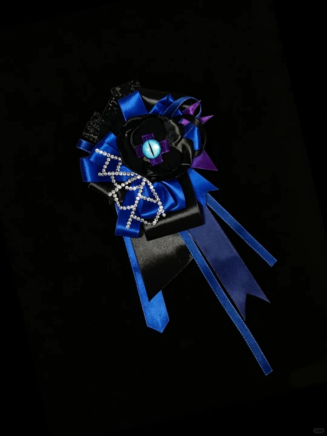 Evil Eye Gothic Ribbon Brooch – Punk Cosplay Halloween Decorative Lapel Pin