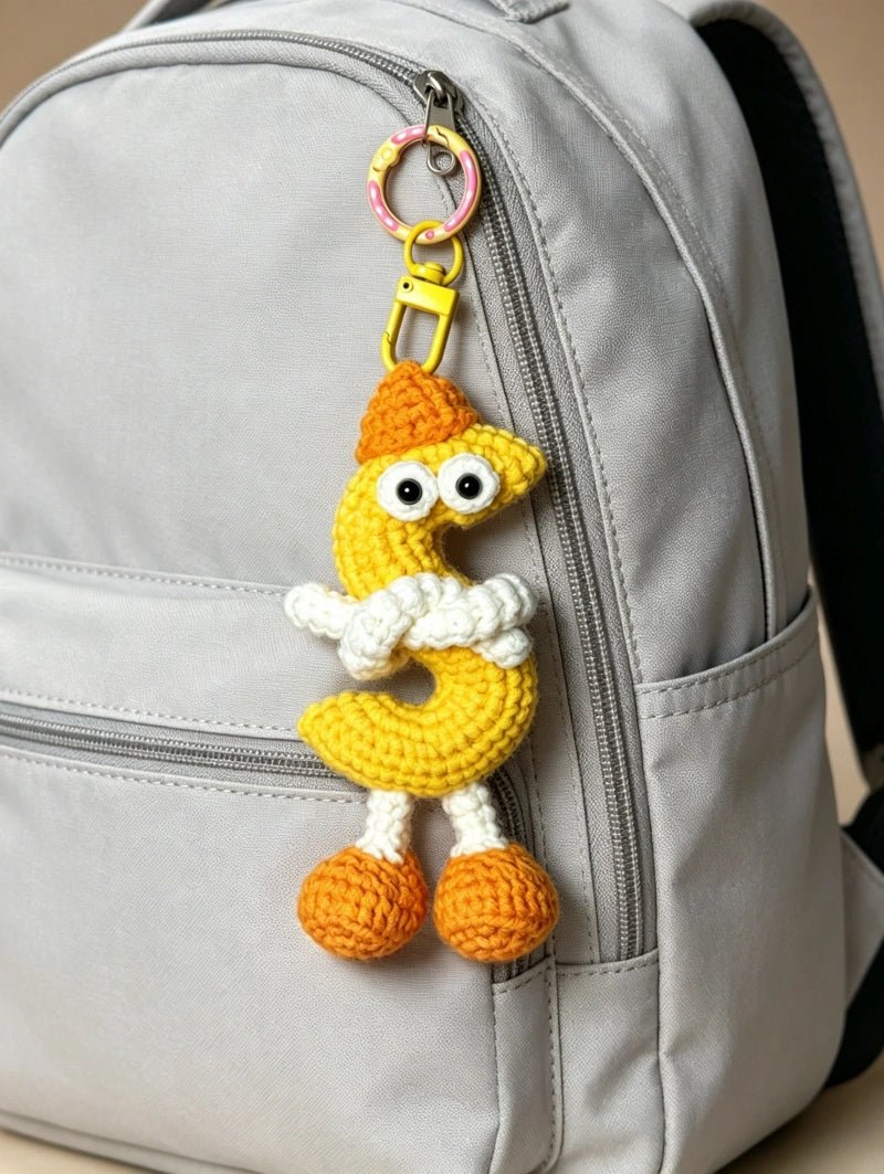 Handmade Crochet A-Z Alphabet Letter Keychain | Cute Amigurumi Initial Pendant