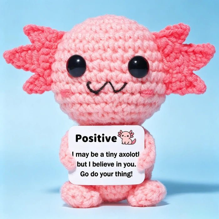 Handmade Crochet Positive Plush Toys with Message Card