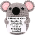 Handmade Crochet Positive Animal Plush with Inspirational Message Card