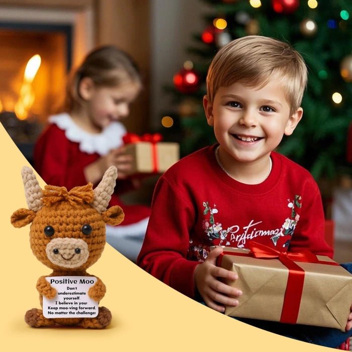 Handmade Crochet Positive Plush Toys with Message Card