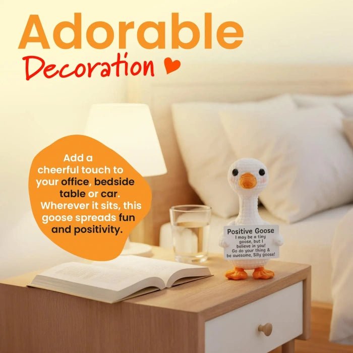 Handmade Crochet Positive Animal Plush with Inspirational Message Card