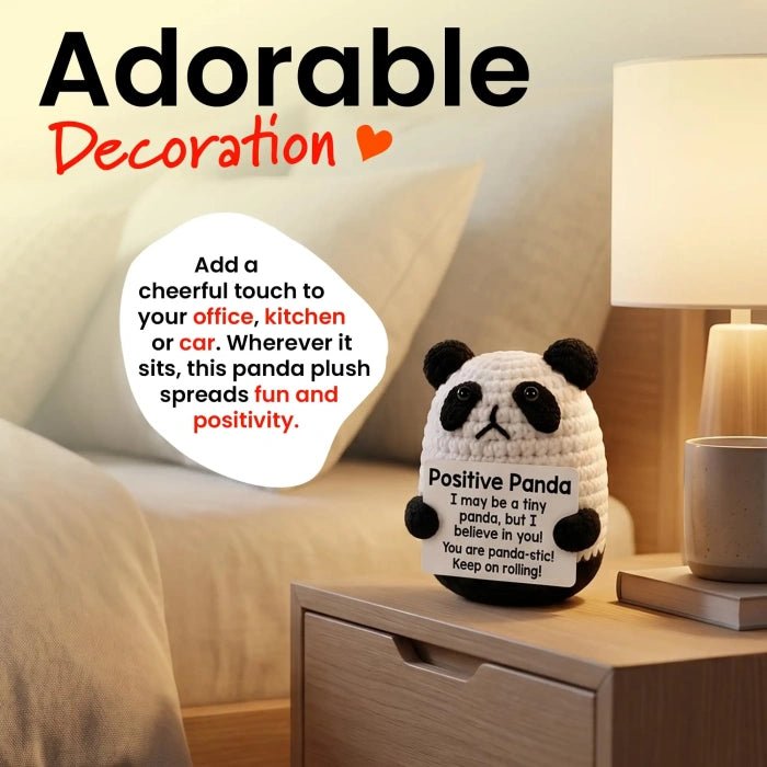 Handmade Crochet Positive Animal Plush with Inspirational Message Card