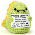 Handmade Crochet Positive Animal Plush with Inspirational Message Card