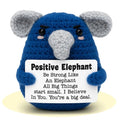 Handmade Crochet Positive Animal Plush with Inspirational Message Card