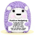 Handmade Crochet Positive Animal Plush with Inspirational Message Card