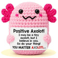 Handmade Crochet Positive Animal Plush with Inspirational Message Card