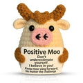 Handmade Crochet Positive Animal Plush with Inspirational Message Card