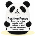Handmade Crochet Positive Animal Plush with Inspirational Message Card