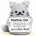 Handmade Crochet Positive Animal Plush with Inspirational Message Card