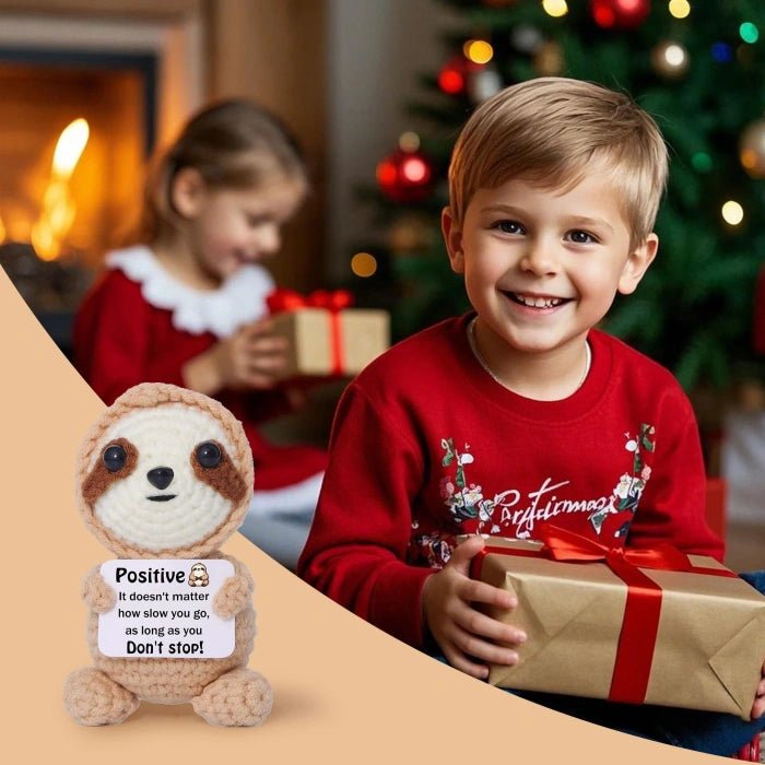 Handmade Crochet Positive Plush Toys with Message Card