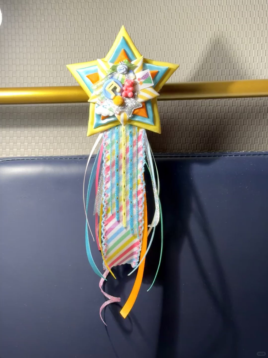 Colorful Rainbow Star Handmade Kawaii Bear Music Note Ribbon Corsage Brooch